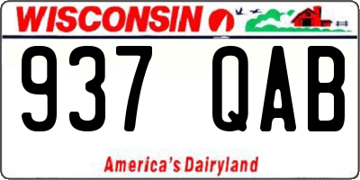 WI license plate 937QAB