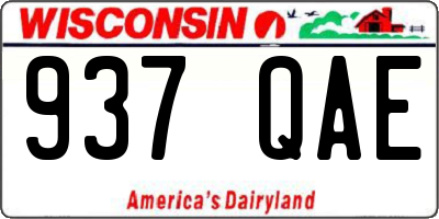WI license plate 937QAE