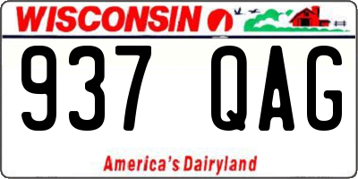 WI license plate 937QAG