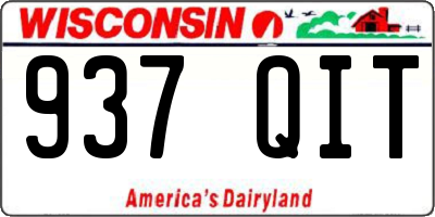 WI license plate 937QIT