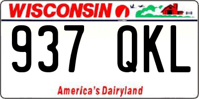 WI license plate 937QKL