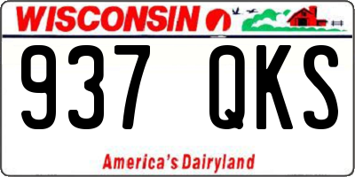 WI license plate 937QKS