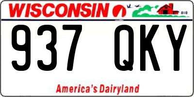 WI license plate 937QKY