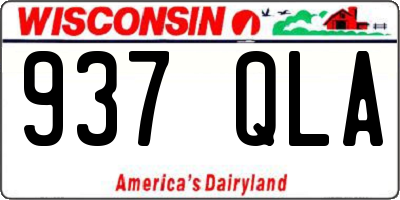 WI license plate 937QLA