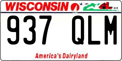 WI license plate 937QLM