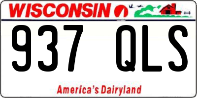 WI license plate 937QLS