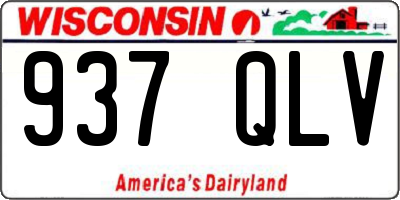 WI license plate 937QLV