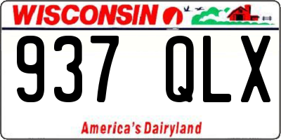 WI license plate 937QLX