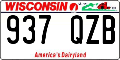 WI license plate 937QZB