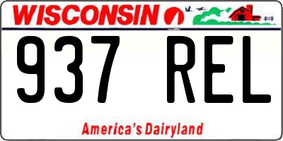 WI license plate 937REL