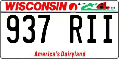 WI license plate 937RII