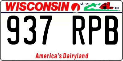 WI license plate 937RPB
