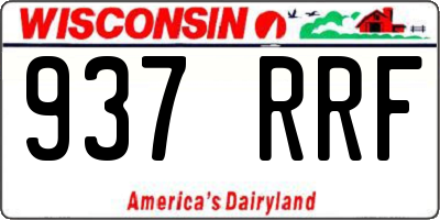 WI license plate 937RRF