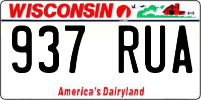 WI license plate 937RUA