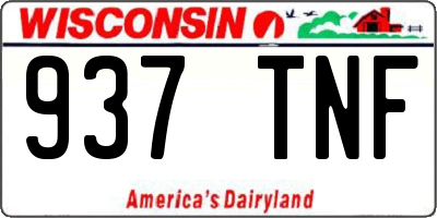 WI license plate 937TNF