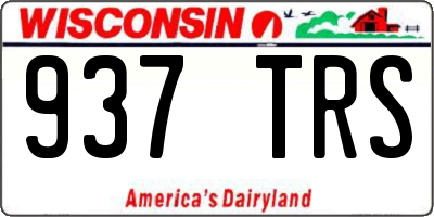 WI license plate 937TRS
