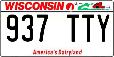 WI license plate 937TTY