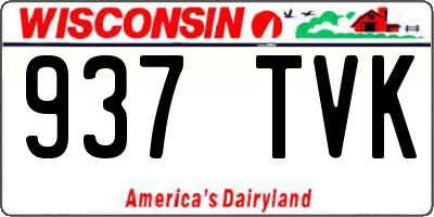 WI license plate 937TVK