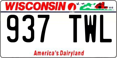 WI license plate 937TWL