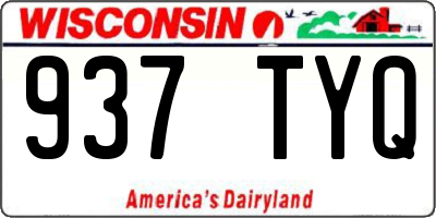 WI license plate 937TYQ