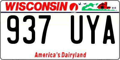 WI license plate 937UYA
