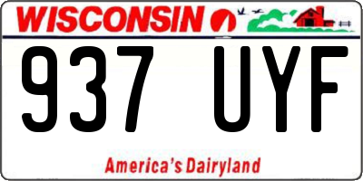 WI license plate 937UYF
