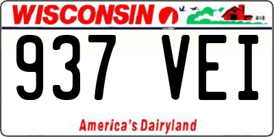 WI license plate 937VEI