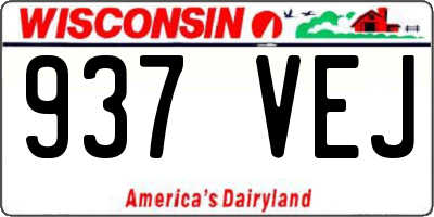 WI license plate 937VEJ