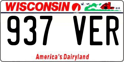 WI license plate 937VER