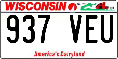 WI license plate 937VEU