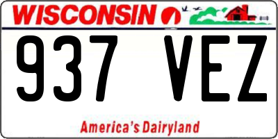 WI license plate 937VEZ