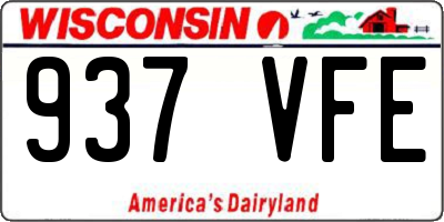 WI license plate 937VFE