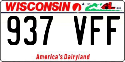 WI license plate 937VFF