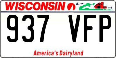 WI license plate 937VFP