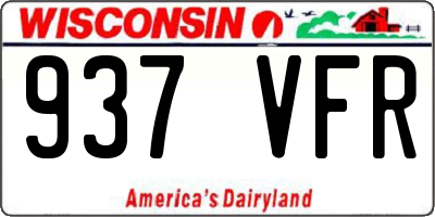 WI license plate 937VFR