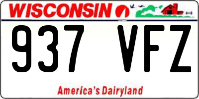 WI license plate 937VFZ