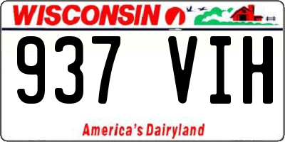 WI license plate 937VIH