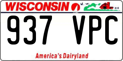 WI license plate 937VPC