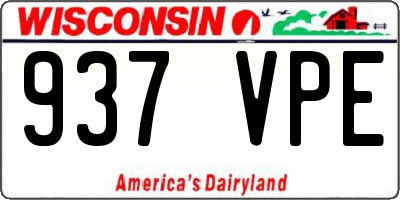 WI license plate 937VPE