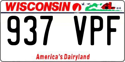 WI license plate 937VPF