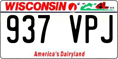 WI license plate 937VPJ