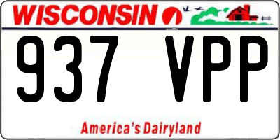 WI license plate 937VPP