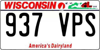 WI license plate 937VPS