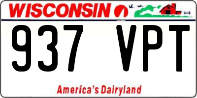 WI license plate 937VPT