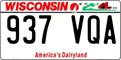 WI license plate 937VQA