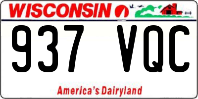 WI license plate 937VQC