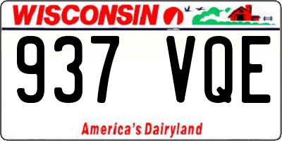WI license plate 937VQE
