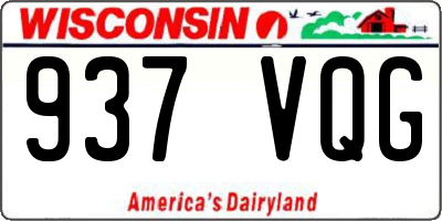 WI license plate 937VQG
