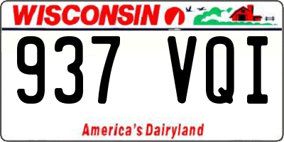 WI license plate 937VQI