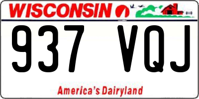 WI license plate 937VQJ